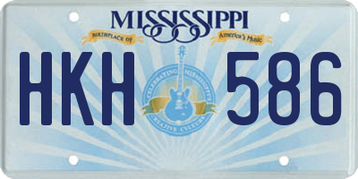 MS license plate HKH586