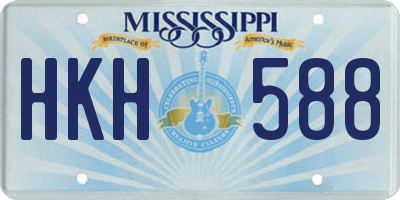 MS license plate HKH588