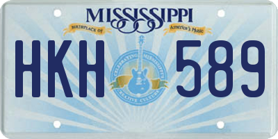 MS license plate HKH589