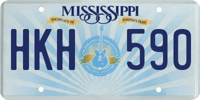 MS license plate HKH590