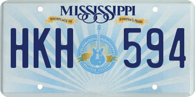 MS license plate HKH594