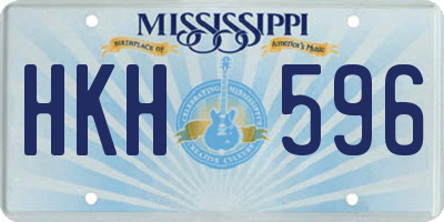 MS license plate HKH596