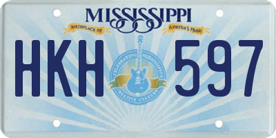 MS license plate HKH597