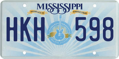 MS license plate HKH598