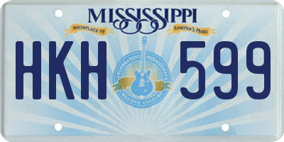MS license plate HKH599
