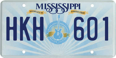 MS license plate HKH601