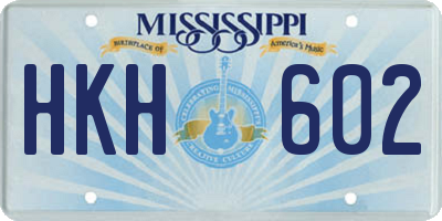 MS license plate HKH602