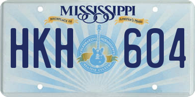 MS license plate HKH604