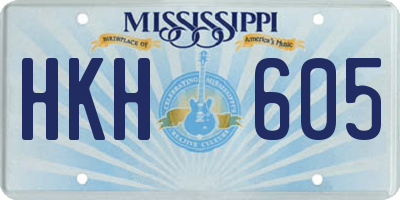 MS license plate HKH605