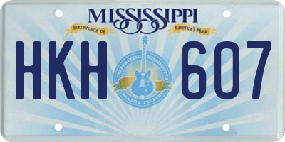 MS license plate HKH607