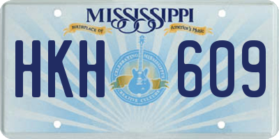 MS license plate HKH609