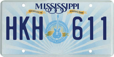 MS license plate HKH611