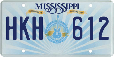 MS license plate HKH612