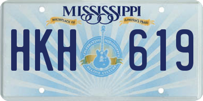 MS license plate HKH619