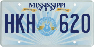 MS license plate HKH620