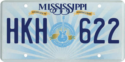 MS license plate HKH622