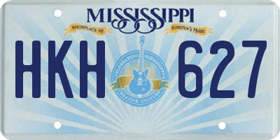 MS license plate HKH627
