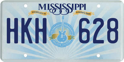 MS license plate HKH628