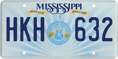 MS license plate HKH632