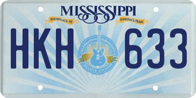 MS license plate HKH633