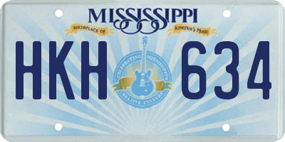 MS license plate HKH634