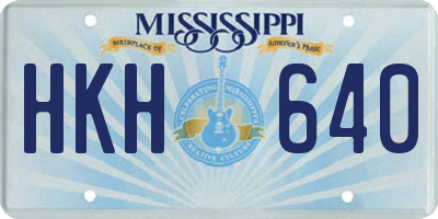 MS license plate HKH640