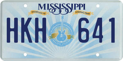 MS license plate HKH641