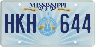 MS license plate HKH644