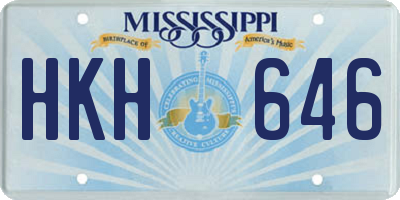 MS license plate HKH646