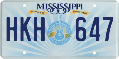 MS license plate HKH647