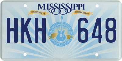MS license plate HKH648