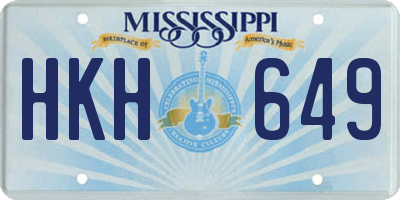 MS license plate HKH649