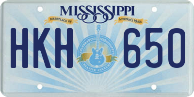 MS license plate HKH650