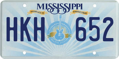 MS license plate HKH652