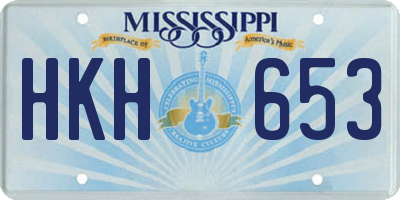MS license plate HKH653