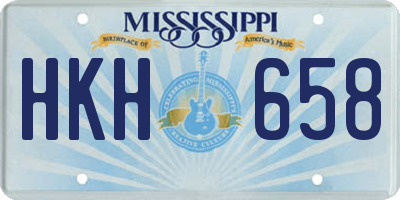 MS license plate HKH658