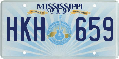 MS license plate HKH659