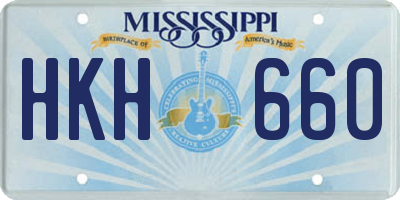 MS license plate HKH660