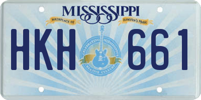 MS license plate HKH661