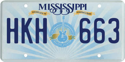 MS license plate HKH663