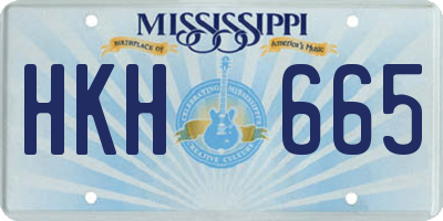 MS license plate HKH665