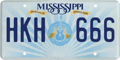 MS license plate HKH666