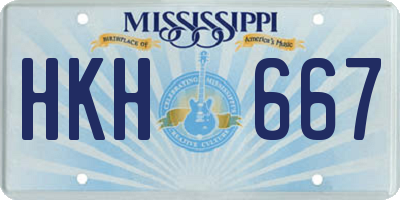 MS license plate HKH667