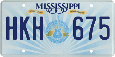 MS license plate HKH675