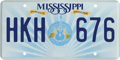 MS license plate HKH676