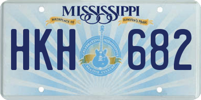 MS license plate HKH682
