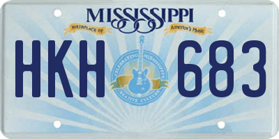 MS license plate HKH683