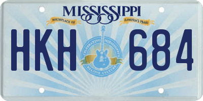MS license plate HKH684