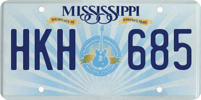 MS license plate HKH685