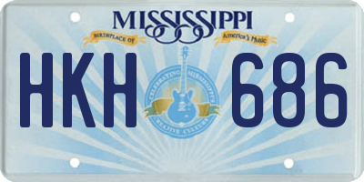 MS license plate HKH686